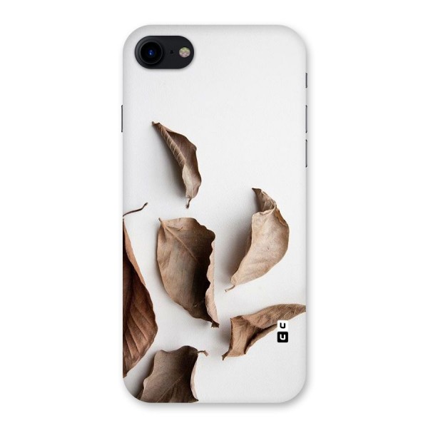 Brown Dusty Leaves Back Case for iPhone SE 2020