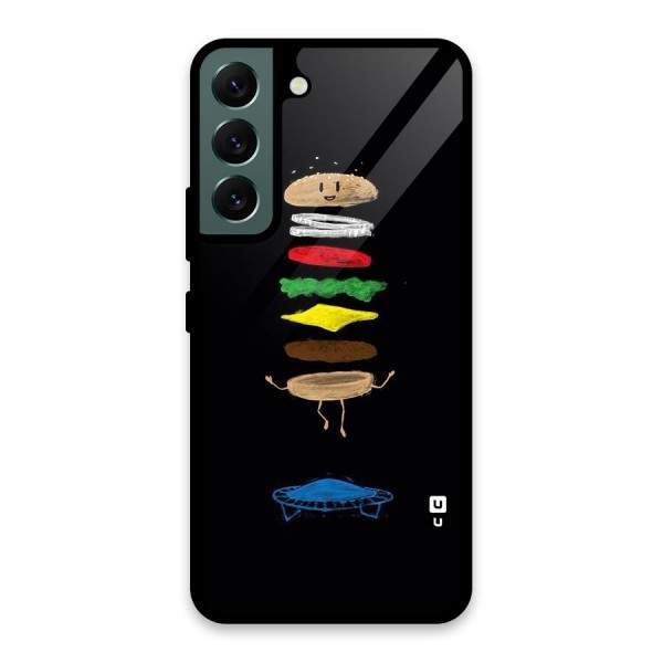 Burger Jump Glass Back Case for Galaxy S22 5G