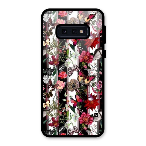 Butterfly Flowers Glass Back Case for Galaxy S10e