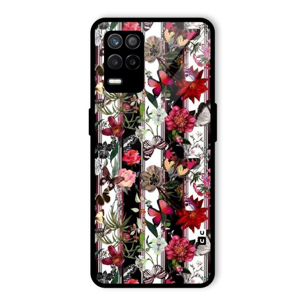 Butterfly Flowers Glass Back Case for Realme 9 5G