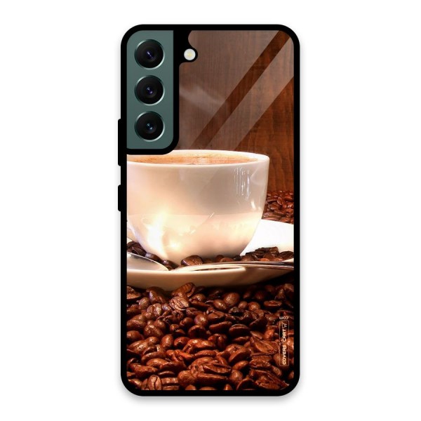 Caffeine Beans Glass Back Case for Galaxy S22 5G