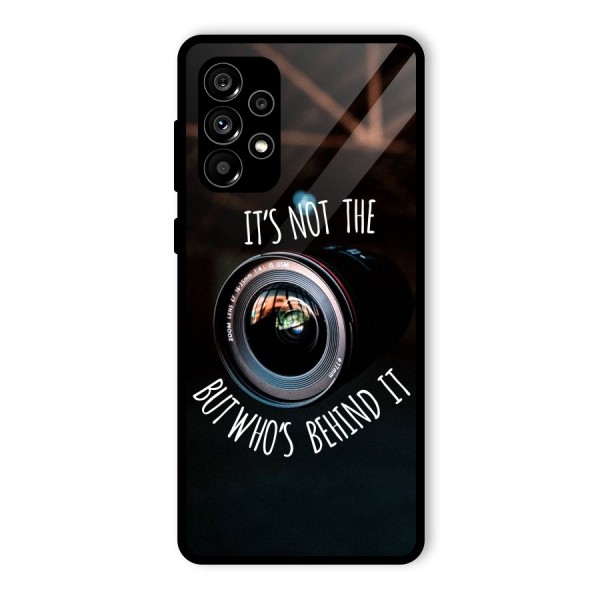 Camera Quote Glass Back Case for Galaxy A73 5G