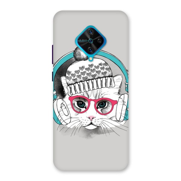 Cat Headphones Back Case for Vivo S1 Pro