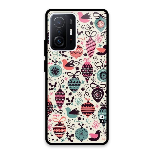 Celebration Pattern Glass Back Case for Xiaomi 11T Pro