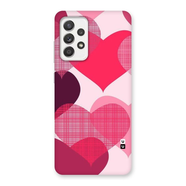 Check Pink Hearts Back Case for Galaxy A52