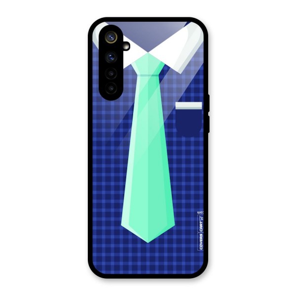 Checked Shirt Tie Glass Back Case for Realme 6