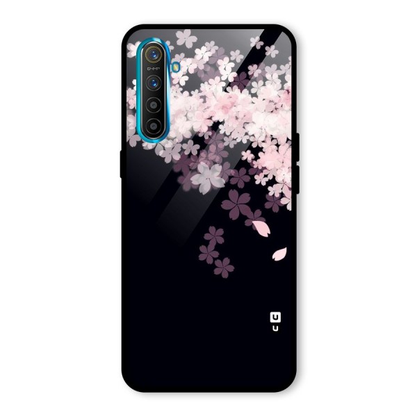 Cherry Flowers Pink Glass Back Case for Realme XT