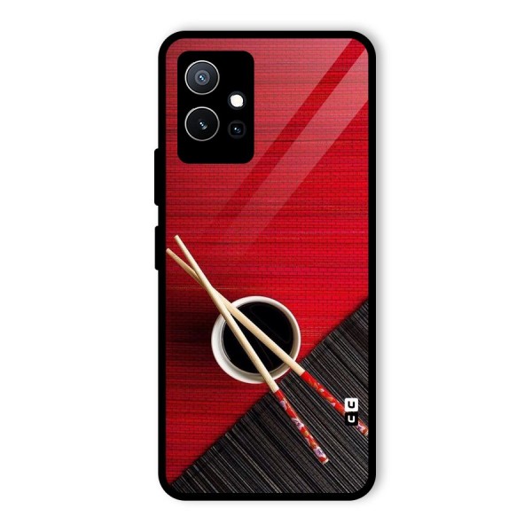 Chopstick Design Glass Back Case for Vivo T1 5G