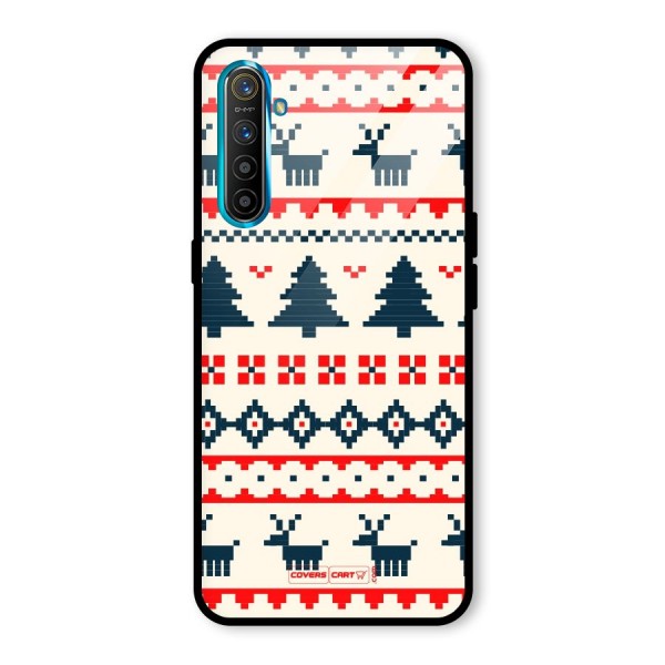 Christmas Design Pattern Glass Back Case for Realme XT