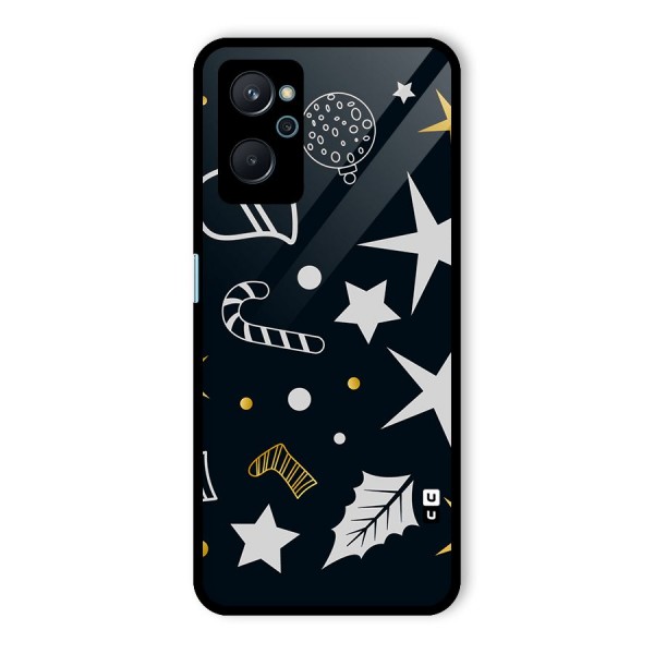 Christmas Special Pattern Glass Back Case for Realme 9i