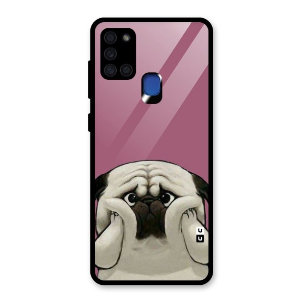 Chubby Doggo Glass Back Case for Galaxy A21s