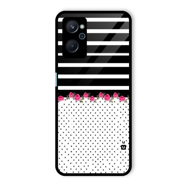 Classic Polka Stripes Glass Back Case for Realme 9i