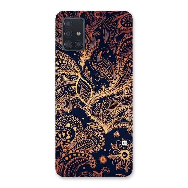 Classy Golden Leafy Design Back Case for Galaxy A51