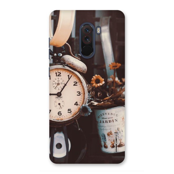 Clock And Flowers Back Case for Poco F1