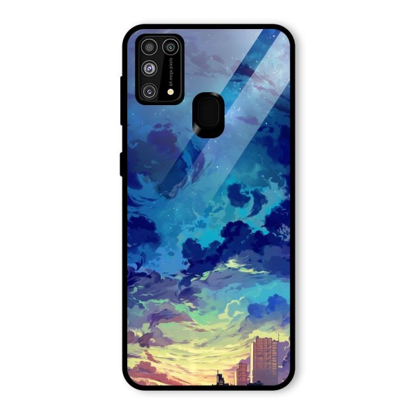 Cloud Art Glass Back Case for Galaxy M31