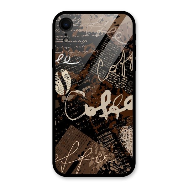 Coffee Scribbles Glass Back Case for XR