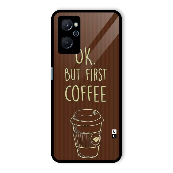 Coffee Stripes Glass Back Case for Realme 9i