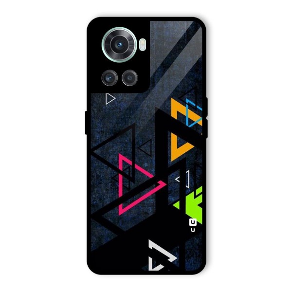 Coloured Triangles Glass Back Case for OnePlus 10R
