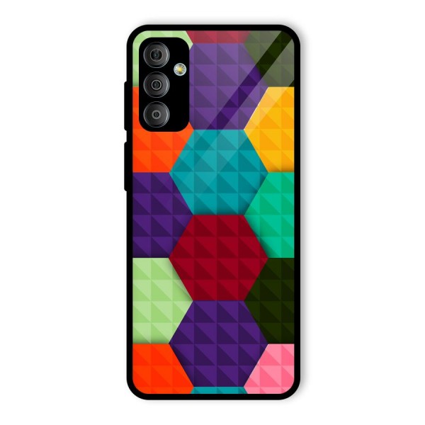 Colourful Abstract Glass Back Case for Galaxy F23