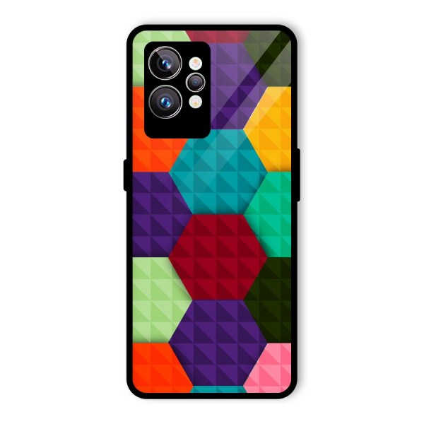 Colourful Abstract Glass Back Case for Realme GT2 Pro