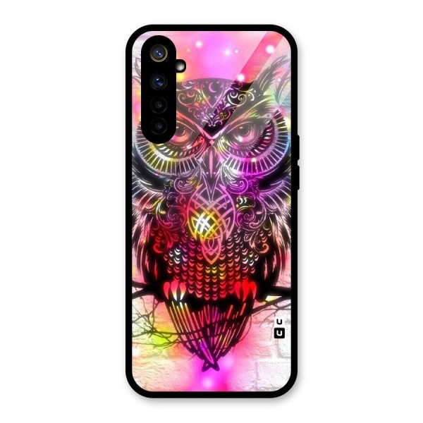 Colourful Owl Glass Back Case for Realme 6