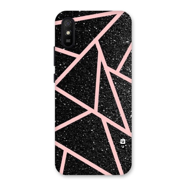 Concrete Black Pink Stripes Back Case for Redmi 9i