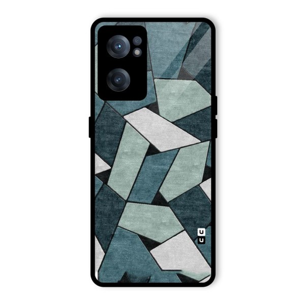 Concrete Green Abstract Glass Back Case for OnePlus Nord CE 2 5G