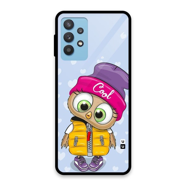 Cool Owl Glass Back Case for Galaxy M32 5G