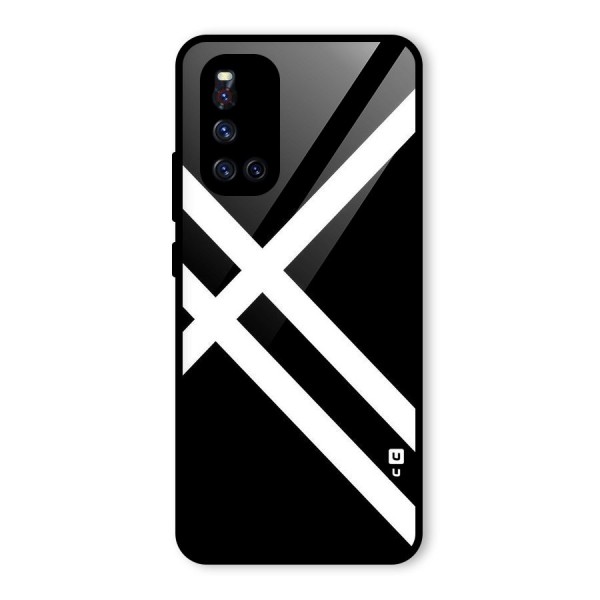 CrissCross Lines Glass Back Case for Vivo V19