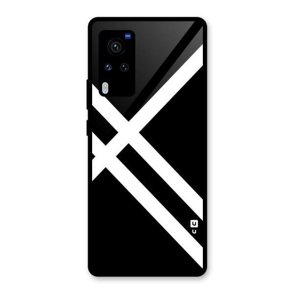 CrissCross Lines Glass Back Case for Vivo X60 Pro