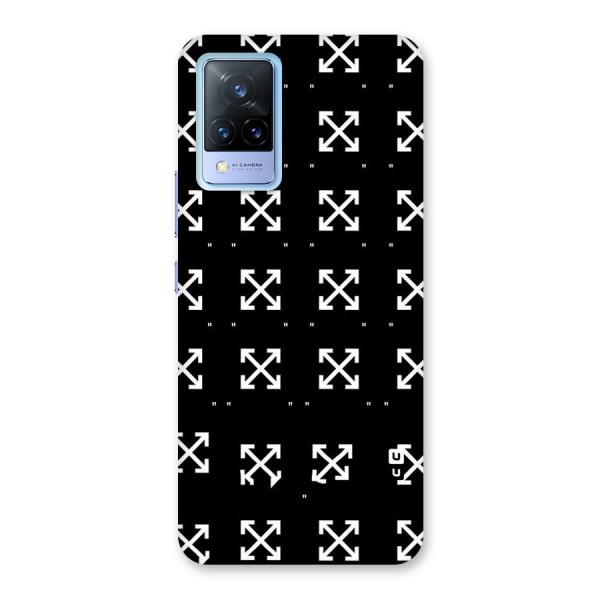 Cross Arrow Black Back Case for Vivo V21 5G