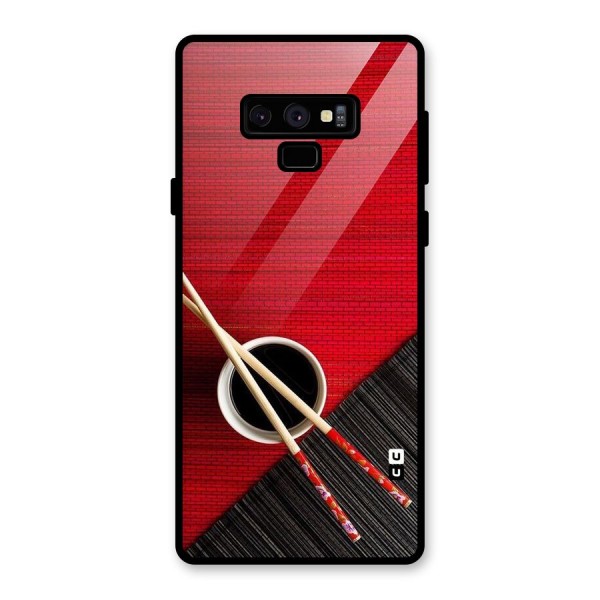 Cup Chopsticks Glass Back Case for Galaxy Note 9