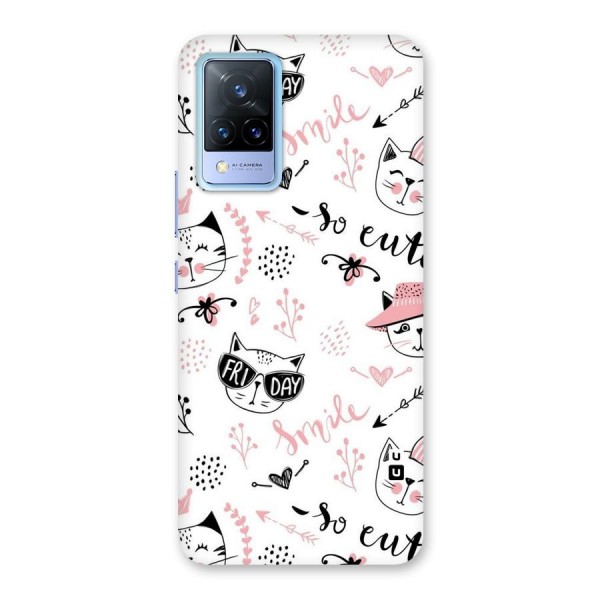 Cute Cat Swag Back Case for Vivo V21 5G