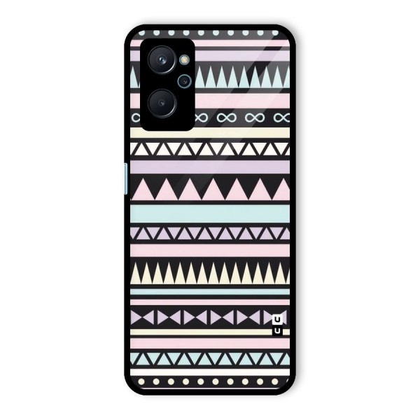 Cute Chev Pattern Glass Back Case for Realme 9i