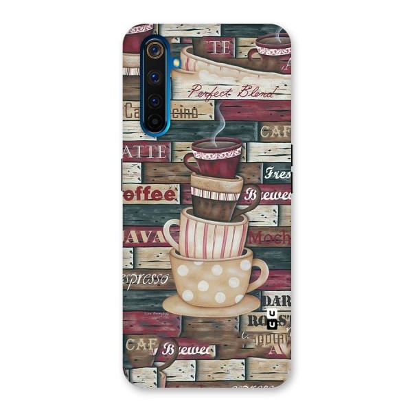 Cute Coffee Cups Back Case for Realme 6 Pro