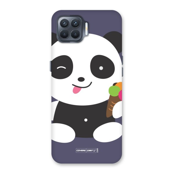 Cute Panda Blue Back Case for Oppo F17 Pro