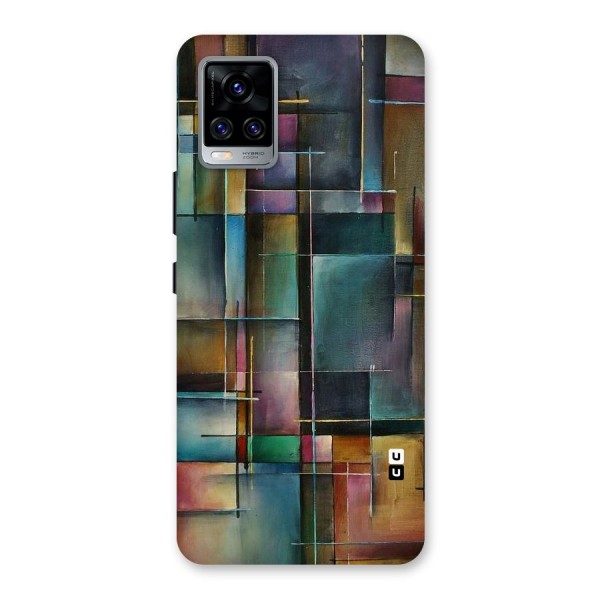 Dark Square Shapes Back Case for Vivo V20 Pro