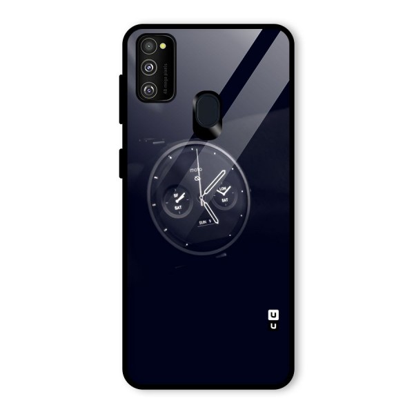 Dark Watch Glass Back Case for Galaxy M21