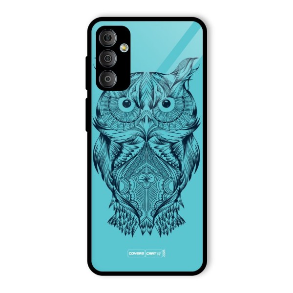 Designer Owl Glass Back Case for Galaxy F23