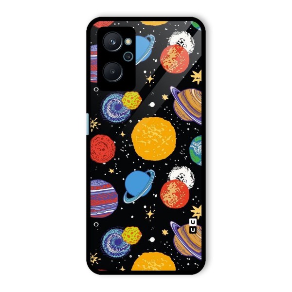 Designer Planets Glass Back Case for Realme 9i