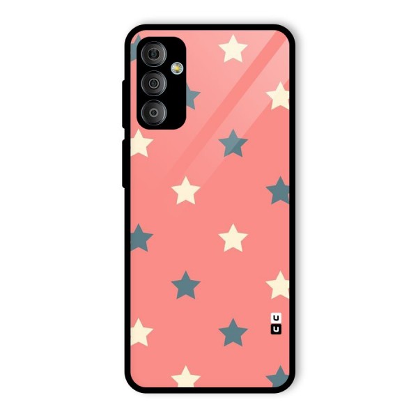 Diagonal Stars Glass Back Case for Galaxy F23