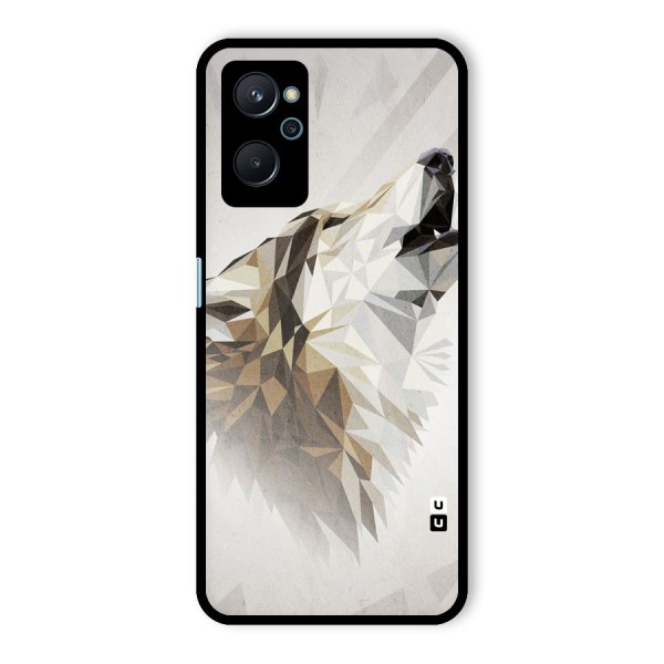 Diamond Wolf Glass Back Case for Realme 9i