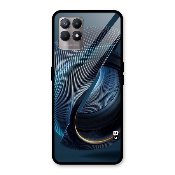 Digital Circle Pattern Glass Back Case for Realme 8i