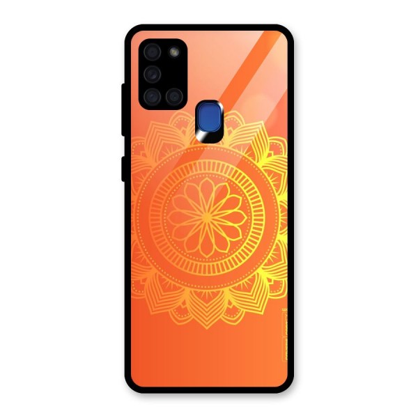 Diwali Rangoli Glass Back Case for Galaxy A21s