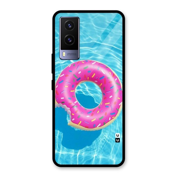 Donut Swim Glass Back Case for Vivo V21e 5G