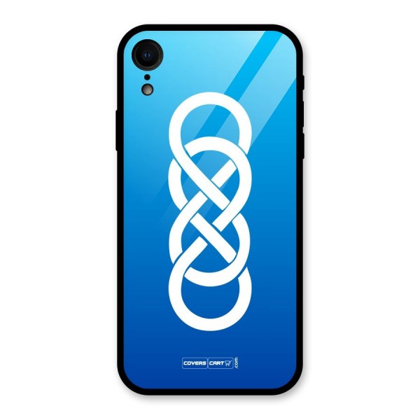 Double Infinity Blue Glass Back Case for XR