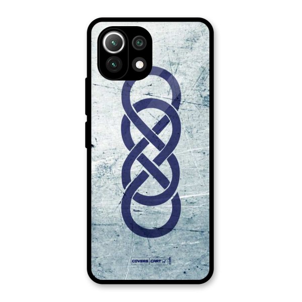 Double Infinity Rough Glass Back Case for Mi 11 Lite