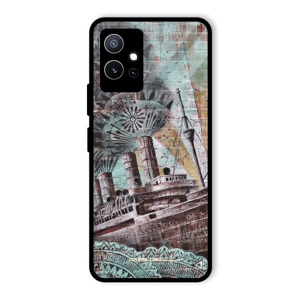 Dream Ship Glass Back Case for Vivo T1 5G