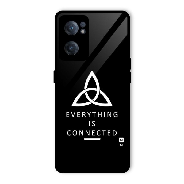 Everything is Connected Typography Glass Back Case for OnePlus Nord CE 2 5G