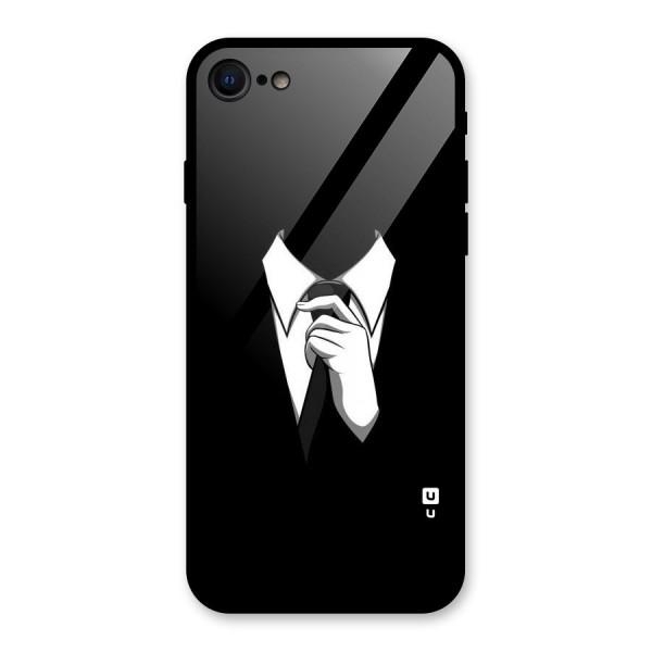 Faceless Gentleman Glass Back Case for iPhone SE 2022